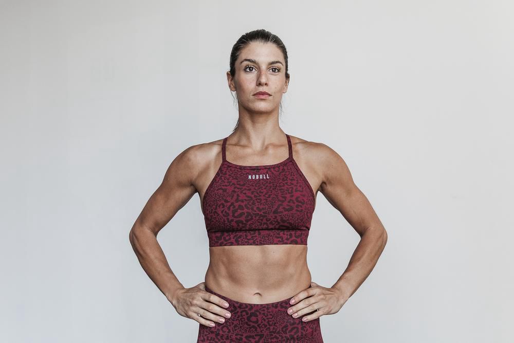 NOBULL High-Neck Spor Sütyeni Bayan - Leopar - Turkiye (VQZ-247830)